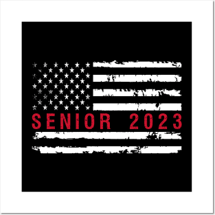 Senior 2023 American Flag Posters and Art